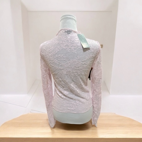 Wild Fable Light Pink Lace Long Sleeve Top | Size S | NWT - Picture 4 of 8